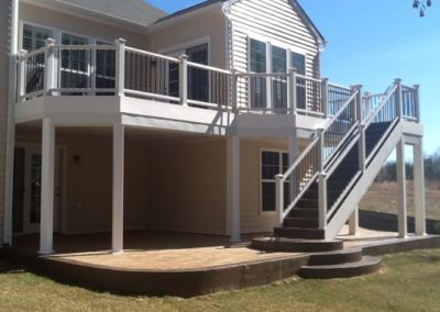 second story trex deck