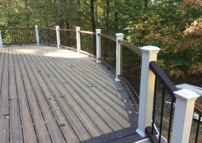grey curved deck